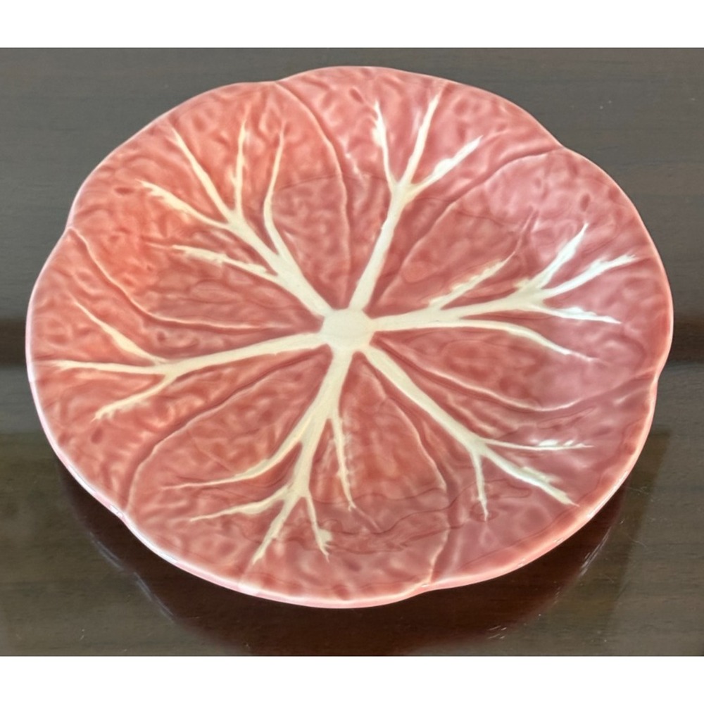 Bordallo Pinheiro Pink Cabbage Chop Plate Platter 7.5" Portugal